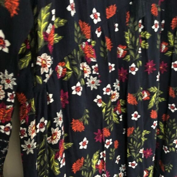 Time And True Two Piece Long Sleeve Pleated Floral Dress Size Small - Picture 8 of 11